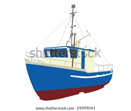 Fishing Boat Vector Illustration - stock vector