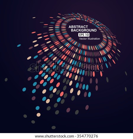 Consisting of colorful little, radial graphics, abstract background. - stock vector Consisting of colorful little, radial graphics, abstract background. - stock vector