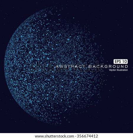 Point constructed the sphere wireframe, technological sense abstract illustration. - stock vector Point constructed the sphere wireframe, technological sense abstract illustration. - stock vector