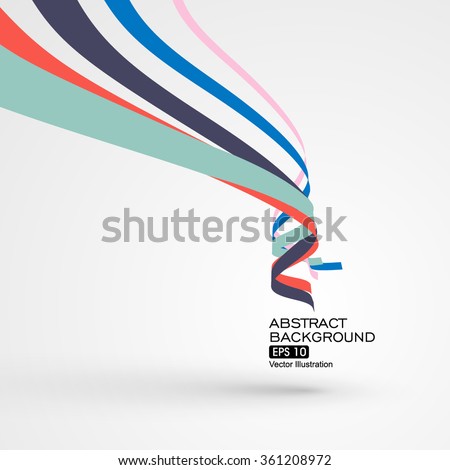 Colourful curve composition have a sense of perspective graphic. - stock vector Colourful curve composition have a sense of perspective graphic. - stock vector