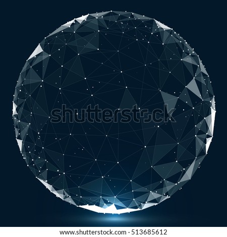 Point, line, surface composed of circular graphics, Global network connection,international meaning. Point, line, surface composed of circular graphics, Global network connection,international meaning.