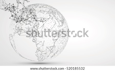 World map point, line, composition, representing the global, Global network connection,international meaning. World map point, line, composition, representing the global, Global network connection,international meaning.