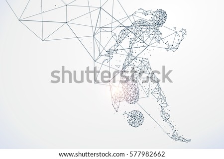 Sports Graphics particles, Network connection turned into, vector illustration. Sports Graphics particles, Network connection turned into, vector illustration.