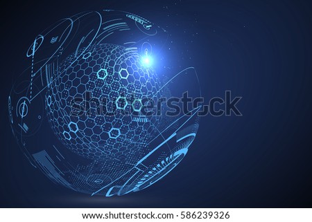 Futuristic globalization interface, a sense of science and technology abstract graphics. Futuristic globalization interface, a sense of science and technology abstract graphics.