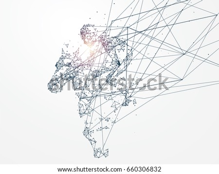 Horse racing,Network connection turned into,vector illustration, Horse racing,Network connection turned into,vector illustration,