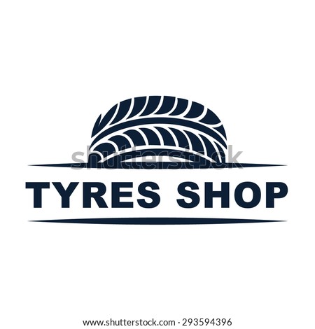 Tyre Shop Logo Design - Tyre Business Branding - stock vector