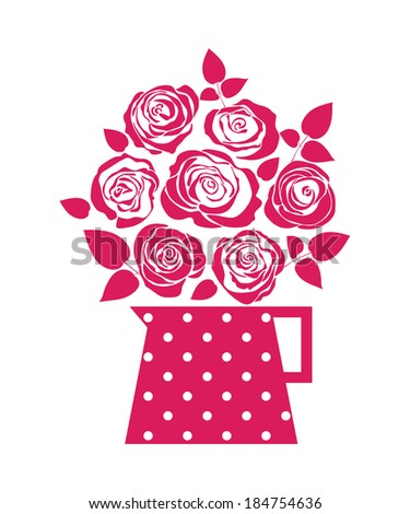  - stock-vector-rose-vector-tattoo-silhouette-flower-bouquet-decorative-design-isolated-illustration-184754636