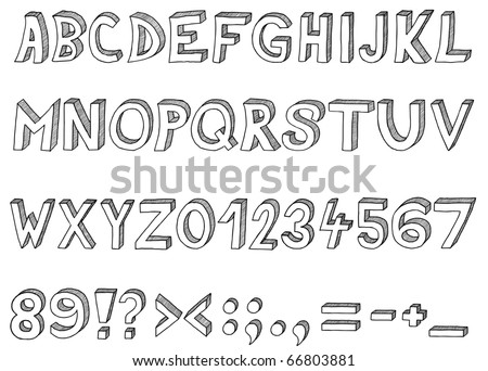 Doodle Alphabet Stock Photos, Images, & Pictures 