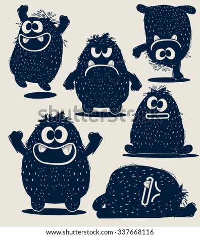 monster set - stock vector monster set - stock vector