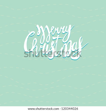 Merry Christmas Hand Lettering Vintage Card Stock Vector 227015422 - Shutterstock