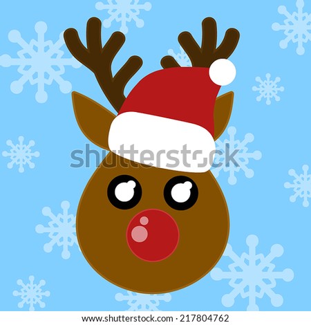 Christmas reindeer - stock vector