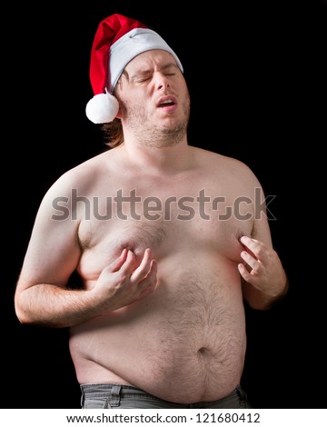 http://thumb9.shutterstock.com/display_pic_with_logo/225835/121680412/stock-photo-fat-man-playing-a-naughty-santa-claus-wearing-his-hat-while-being-topless-and-grabbing-his-nipples-121680412.jpg