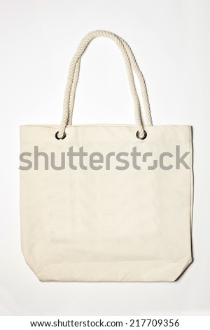 ivory eco bag, daily bag(linen fabric, canvas fabric) with string ...