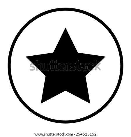 Black Star Icon Vector Double Circle Stock Vector 446407786 - Shutterstock