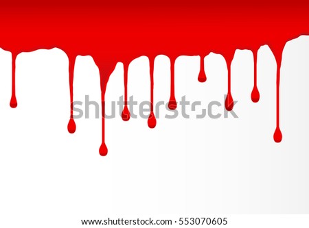 Vector Dripping Blood Paint Drips Stock Vector 553070605 Shutterstock
