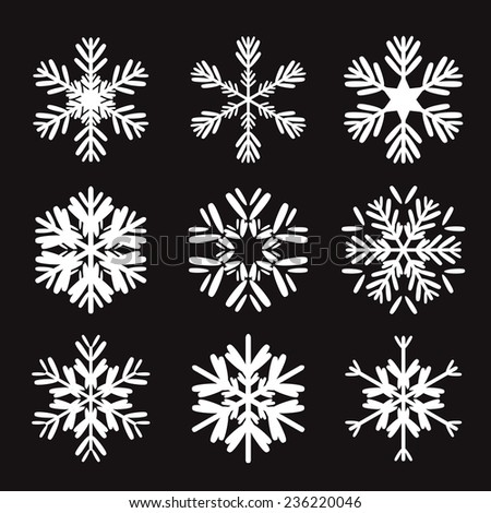 Black Snowflakes White Stock Photos, Images, & Pictures | Shutterstock