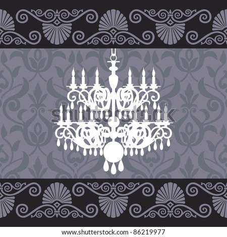 Vector Chandelier Silhouette Stock Vector 40672540 - Shutterstock