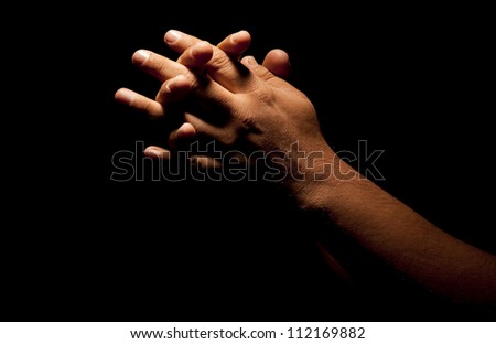 Praying Hands Black Background Stock Photo 112169897 - Shutterstock