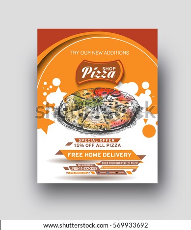 Pizza Shop flyer & Poster Template Vector Pizza Shop flyer & Poster Template Vector