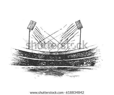 Cricket championship with ball wicket in Cricket stadium freehand sketch graphic design, vector illustration Cricket championship with ball wicket in Cricket stadium freehand sketch graphic design, vector illustration
