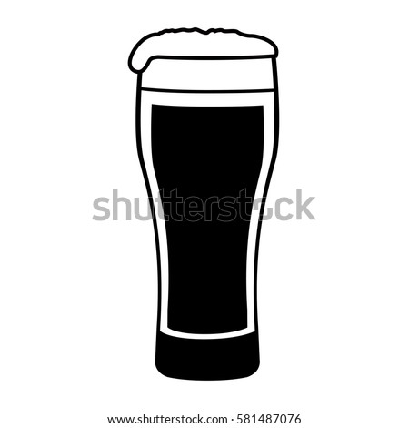 Filled Pint Glass With Black Logo Filled Pint Glass With Black Logo
