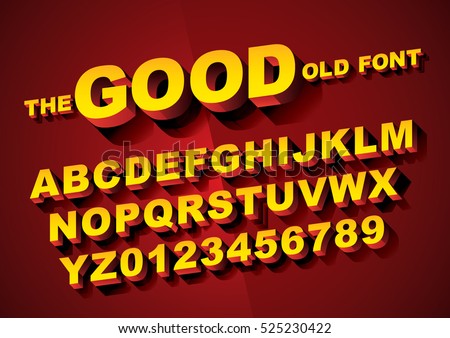 Vector of big retro 3d alphabet Vector of big retro 3d alphabet