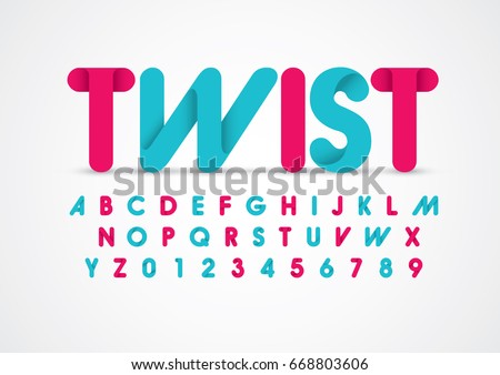 Vector of modern abstract font and alphabet Vector of modern abstract font and alphabet