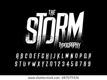 Vector of wild stylized font and alphabet Vector of wild stylized font and alphabet