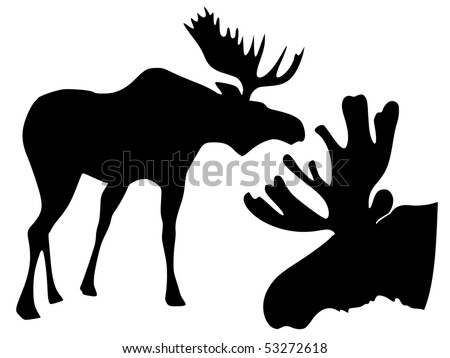 Moose silhouette Stock Photos, Images, & Pictures | Shutterstock