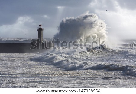 Lighthouse Sea Stormy Stock Photos, Images, & Pictures | Shutterstock