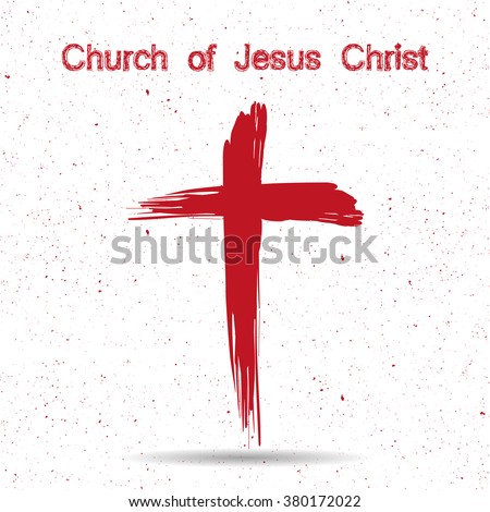cross jesus church vector painted christ brushes brush christian stroke shutterstock calvary drawn icon