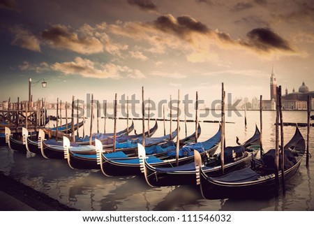 Gondola Parking Venice Italy Stock Photo 1091985 - Shutterstock