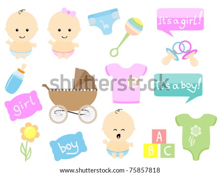 Baby items Stock Photos, Baby items Stock Photography, Baby items 