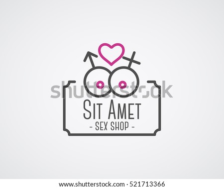 Cute Sex Shop Logo Badge Design Stock Vector Shutterstock