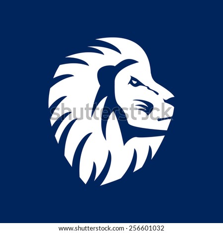 Lion face logo emblem template for business. - stock vector