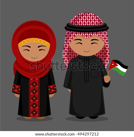 http://thumb9.shutterstock.com/display_pic_with_logo/2794516/494297212/stock-vector-travel-to-jordan-people-in-national-dress-with-a-flag-man-and-woman-in-traditional-costume-494297212.jpg