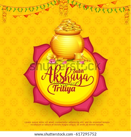 Creative Illustration For Festival Of Akshaya Tritiya Celebration Background. Creative Illustration For Festival Of Akshaya Tritiya Celebration Background.