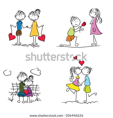 Couple cartoon Stock Photos, Images, & Pictures | Shutterstock