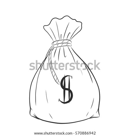 Money Bag Stock Vector 97201664 - Shutterstock