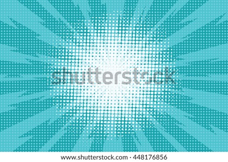Blue pop art retro background with exploding rays of lightning comic style, vector illustration - stock vector Blue pop art retro background with exploding rays of lightning comic style, vector illustration - stock vector
