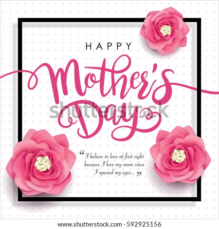 Mother's day greeting card with beautiful blossom flowers Mother's day greeting card with beautiful blossom flowers