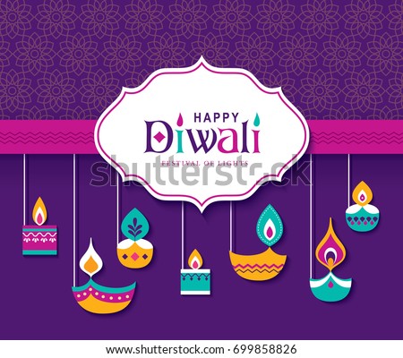 Diwali Hindu festival greeting card Diwali Hindu festival greeting card