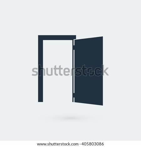 Door Icons Set Stock Vector 136364618 - Shutterstock