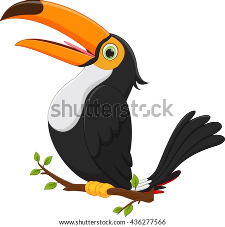 Toco Toucan Ramphastos Toco Rasterized Version Stock Illustration