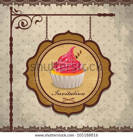 Bakery Stock Art sign and signs cupcake Illustrations, vintage Photos,  Vector
