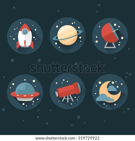 Space Illustration Planets Solar System Rocket Stock Vector 234139327