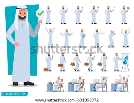 set of business people character poses set of business people character poses
