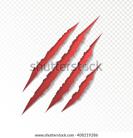 claws scratching animal vector illustration. - stock vector claws scratching animal vector illustration. - stock vector