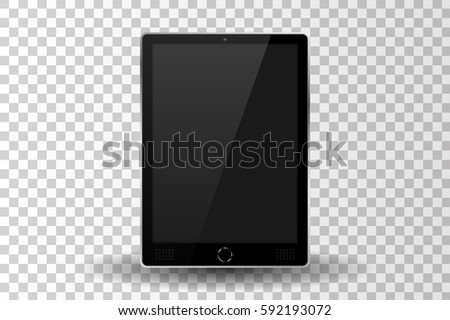 Silver modern tablet PC isolated. Vector illustration Silver modern tablet PC isolated. Vector illustration