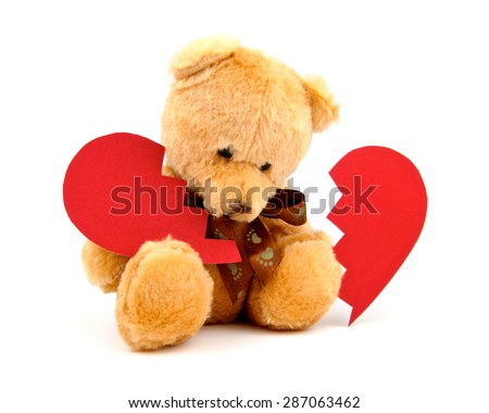 teddy bear with broken heart